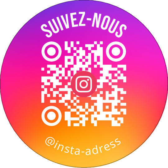 stickers qr code follow us rond