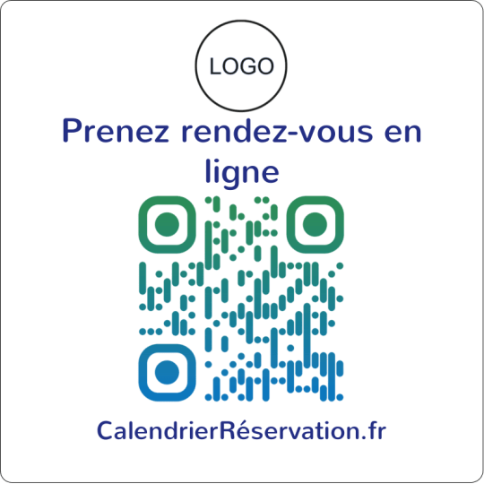 stickers qr code carré prise de rdv 60mm