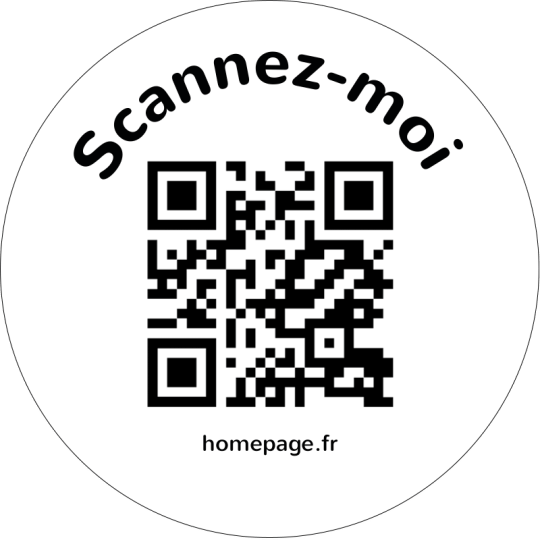 sticker qr code "scannez-moi"
