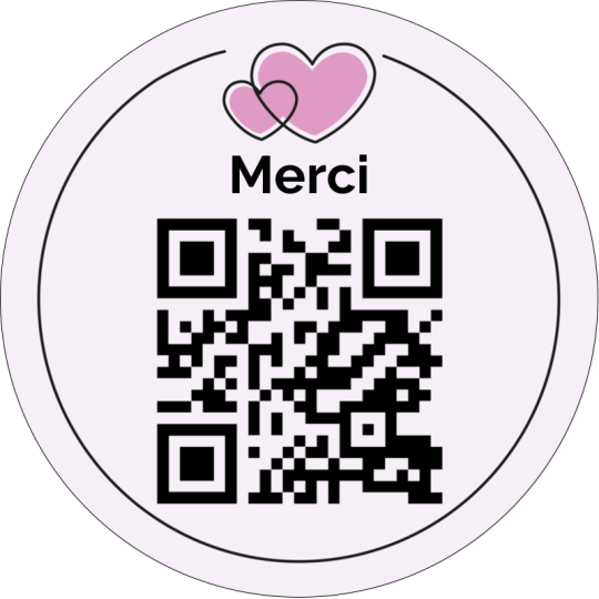 stickers merci pour votre commande qr code