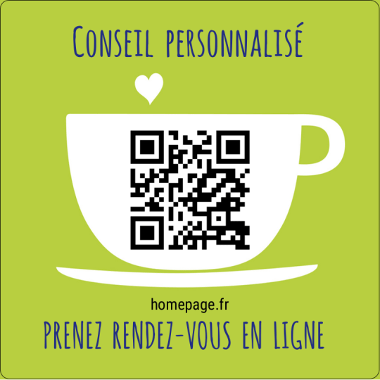 stickers qr code carré prise de rdv