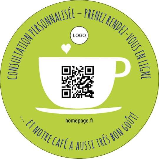 qr code prise de rendez-vous vert