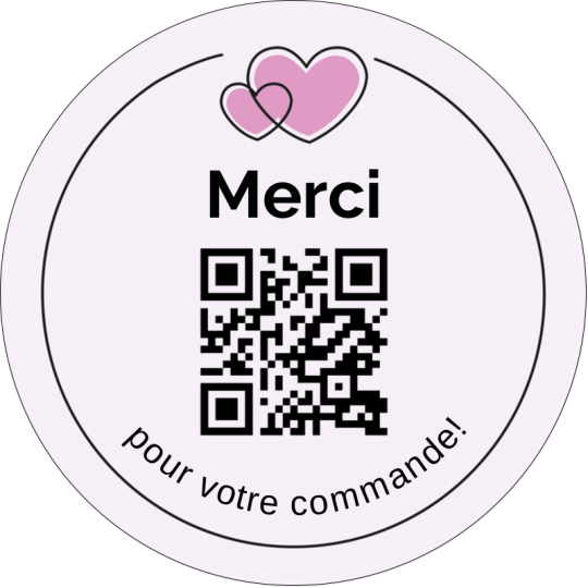 stickers merci pour votre commande qr code