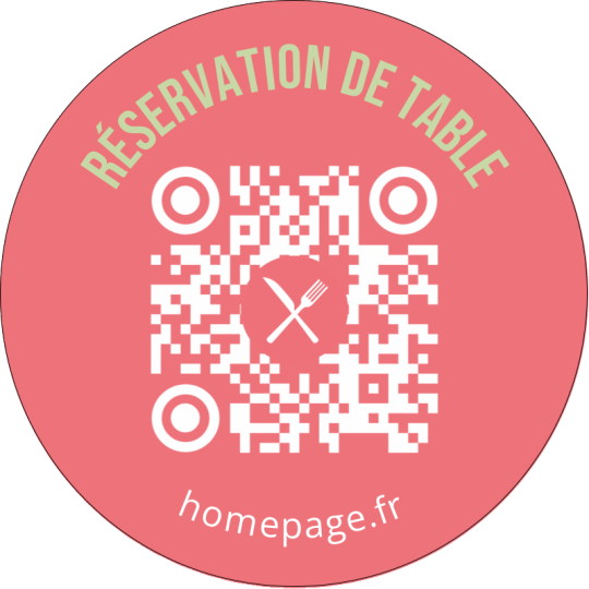 sticker qr code réservation table