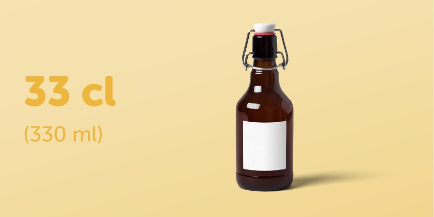 Taille etiquettes biere 33cl steinie carré