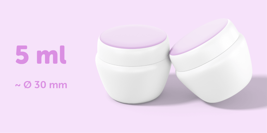 Taille étiquettes 3cm cosmétiques
