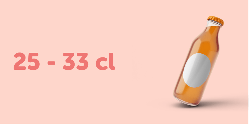 Taille étiquettes 4cm bouteilles