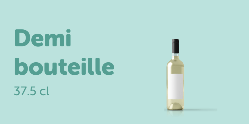 Taille étiquettes 6x8cm vin demi bouteille