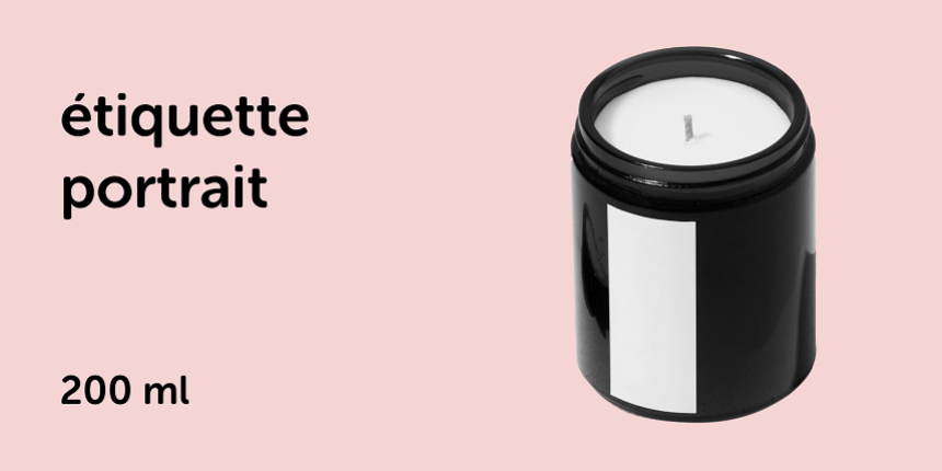 Taille etiquettes bougies 200ml rectangle 40x70