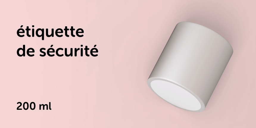Taille etiquettes bougies 200ml CLP