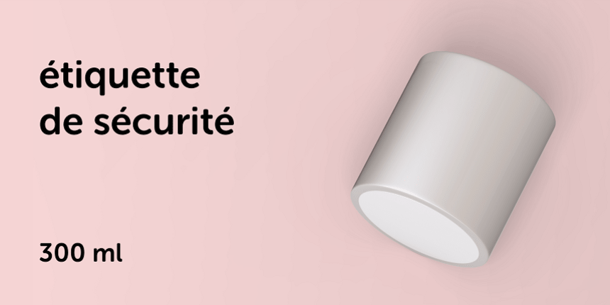 Taille etiquettes bougies 300ml rond