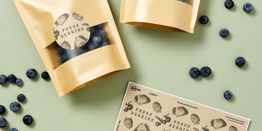 étiquettes personnalisées pour sachets de fruits
