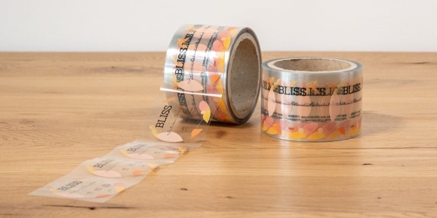 Etiquettes en rouleaux transparentes