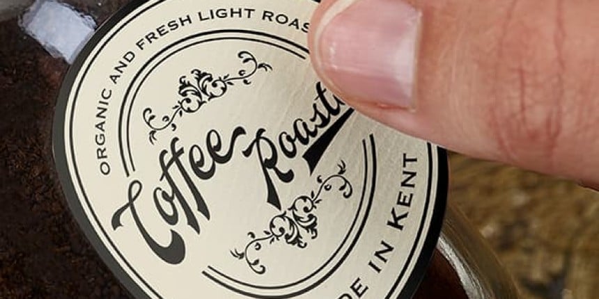 Sticker rond texturé personnalisé pour bouteille