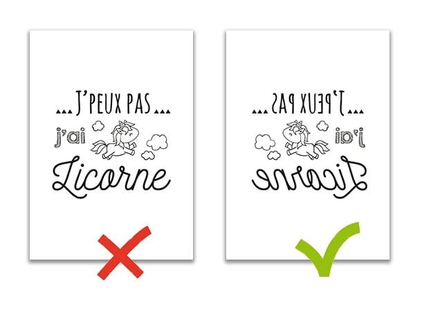 imprimer effet miroir