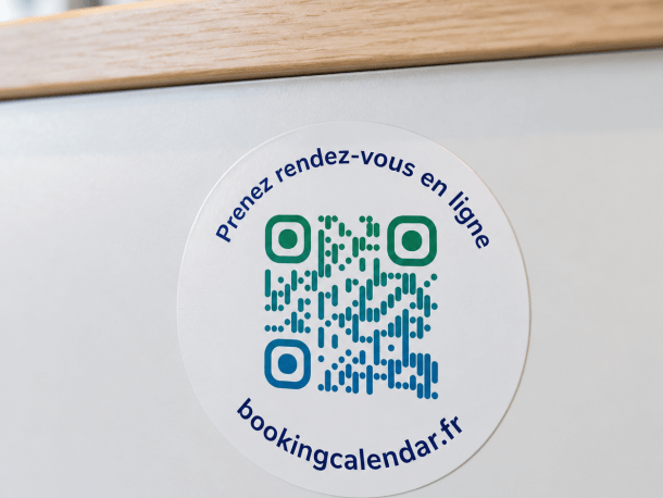 sticker qr code prise de rendez-vous