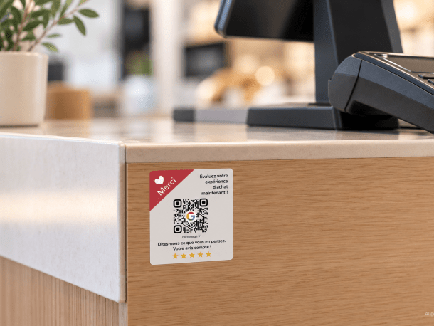 stickers qr code avis google 