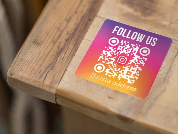 stckers qr code follow us 