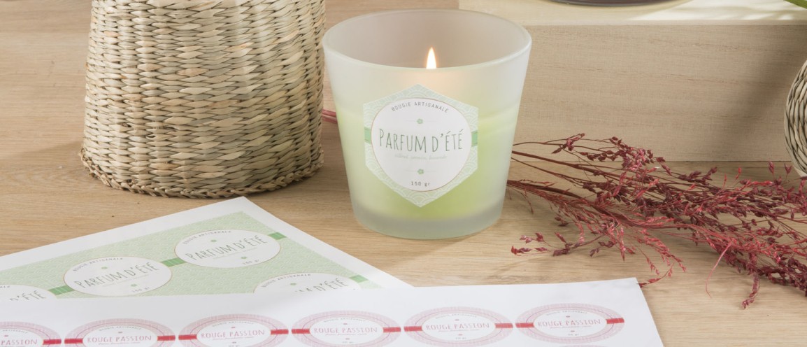 weprint bougies étiquettes