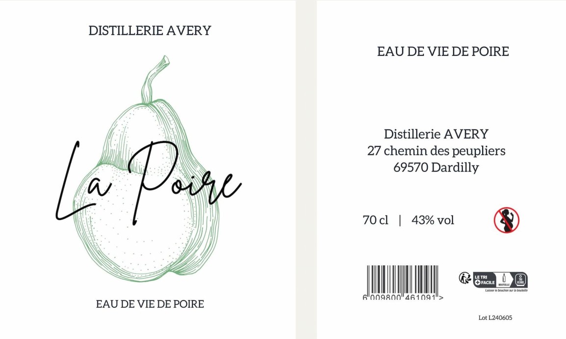 Exemple d'étiquette règlementaire pour bouteille de spiritueux