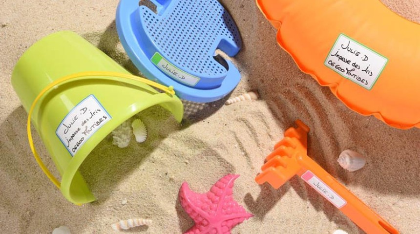 etiquettes resistantes plage