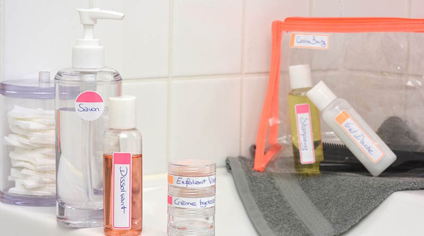 etiquettes plastifiees toilette cosmetiques