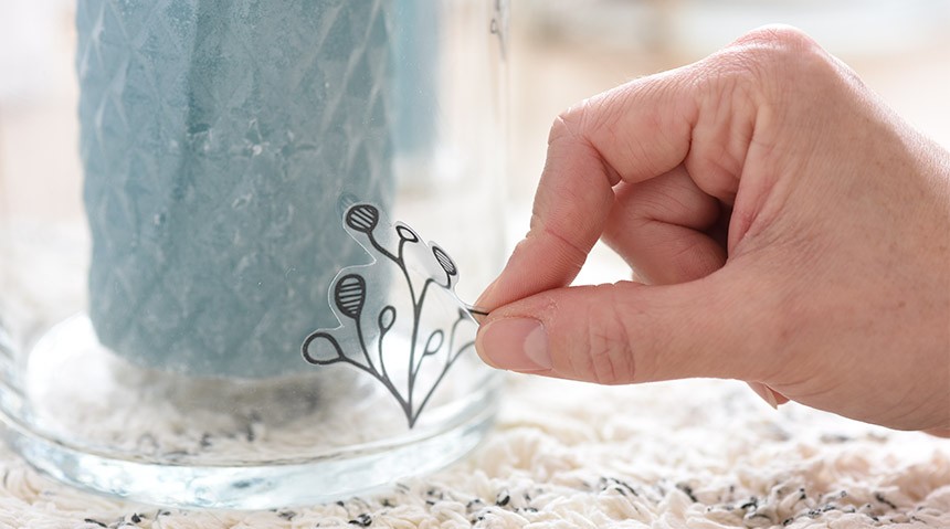 stickers transparents vase