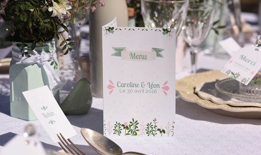 menu personnalisé