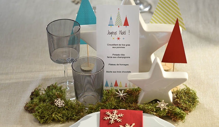 Imprimez vos propres cartes de menus de Noël Avery