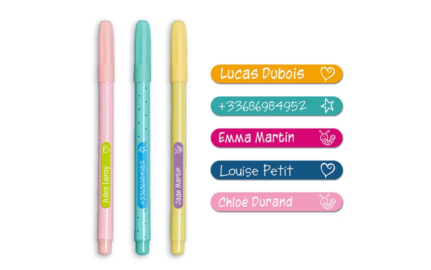 étiquettes stylos personnalisées