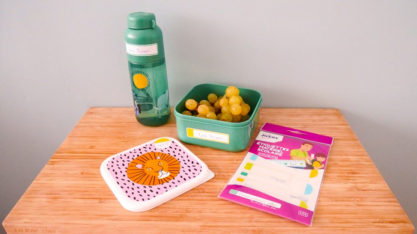 lunch box goûter enfants étiquettes