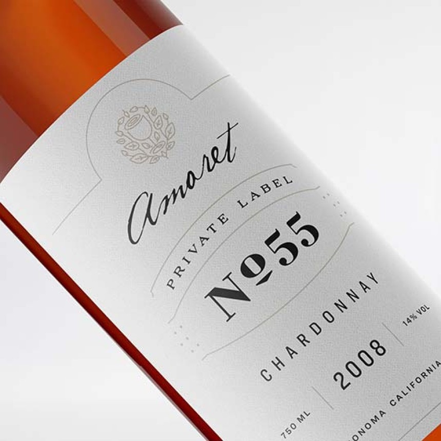 vin étiquette minimaliste