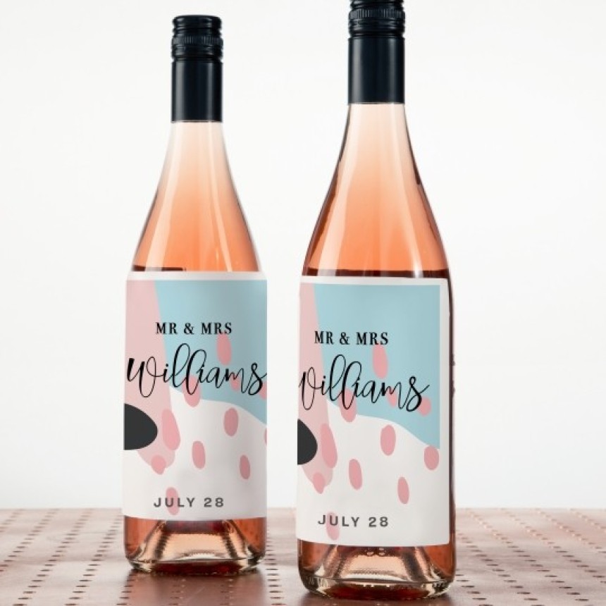 étiquette bouteille vin