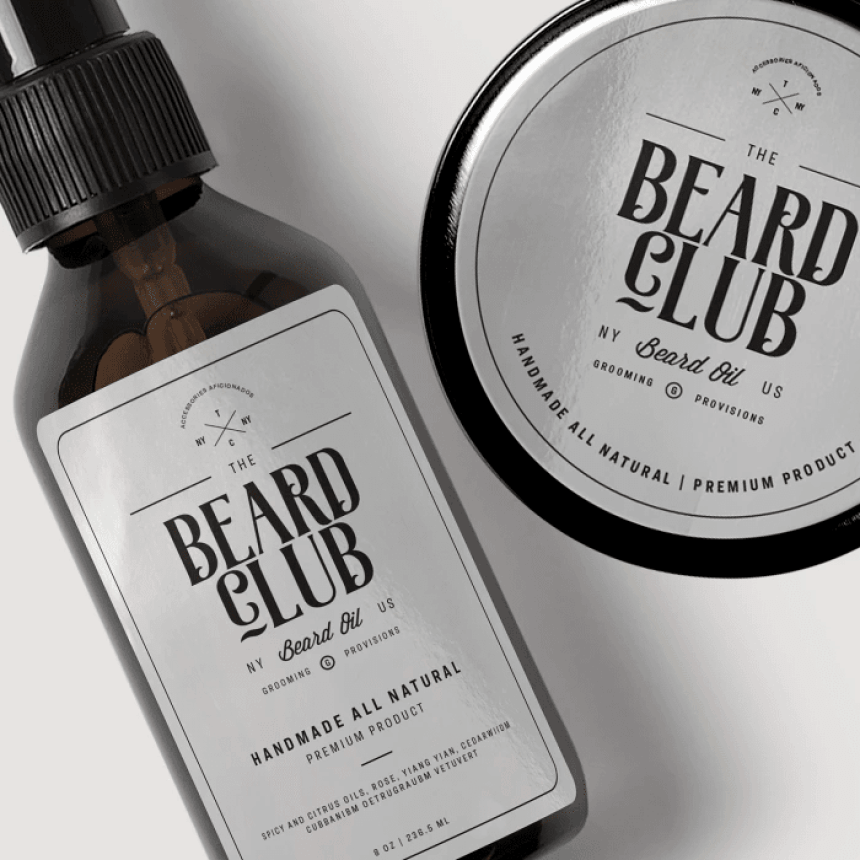 étiquettes argentées cosmétique homme