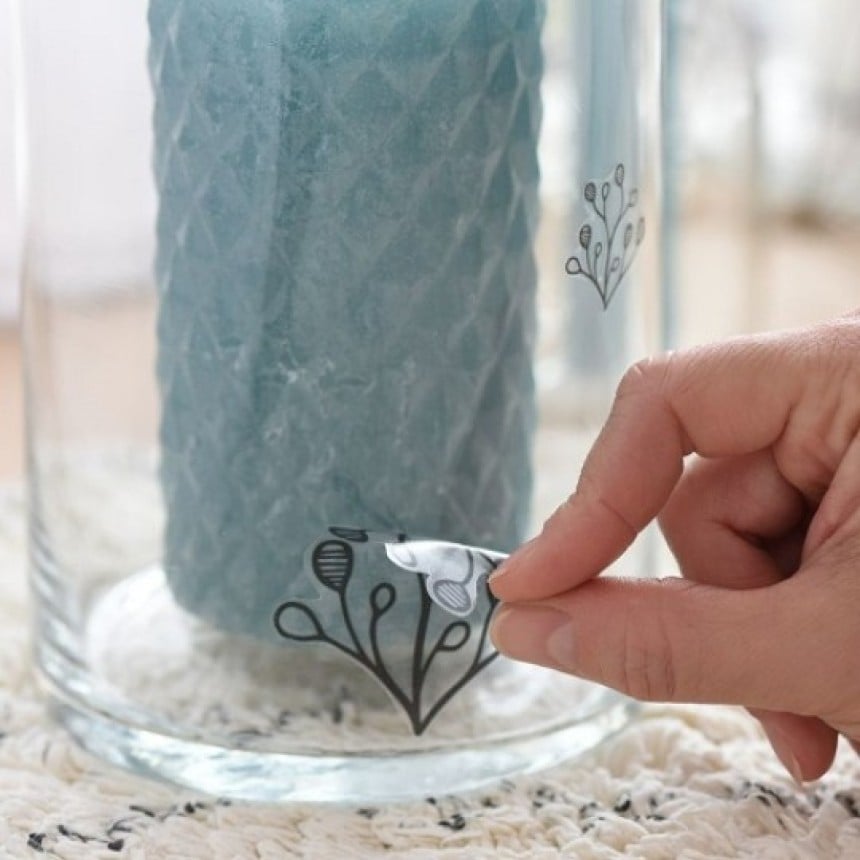 étiquettes en plastique transparent décollable