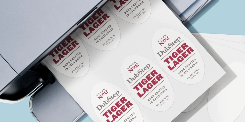 Etiquettes ovales vierges pour imprimante laser et jet d'encre