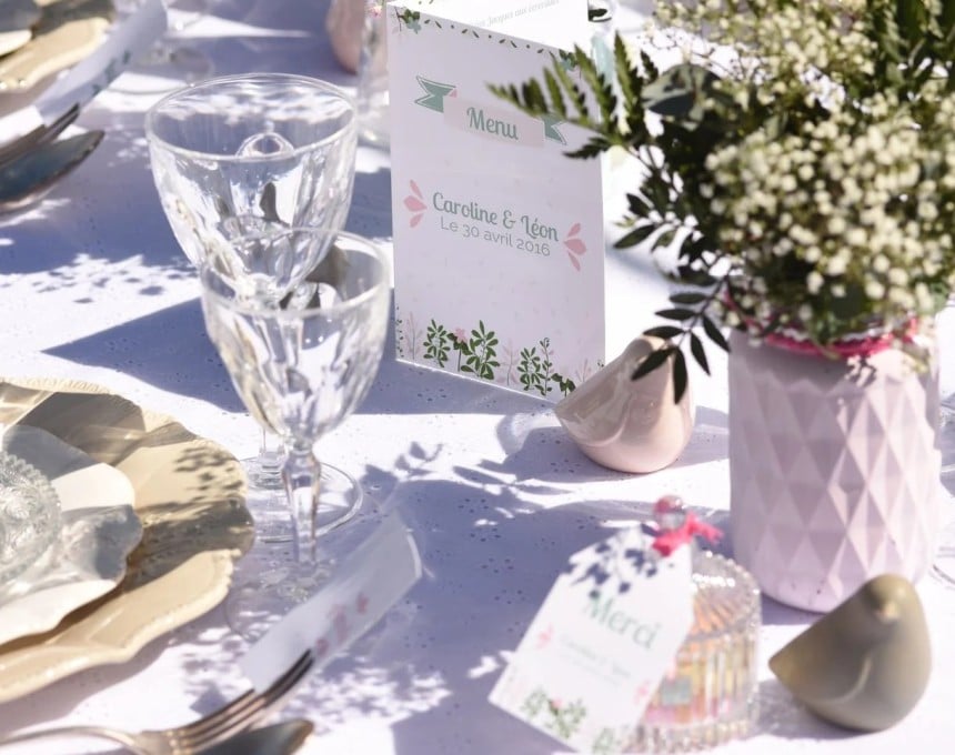 décoration table de mariage
