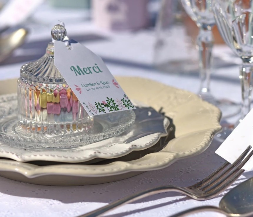 décoration de mariage dragées