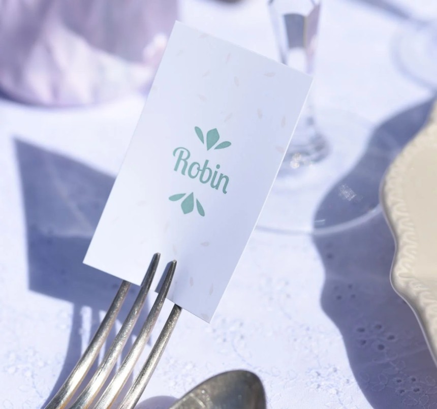 marque place personnalisés pour un mariage