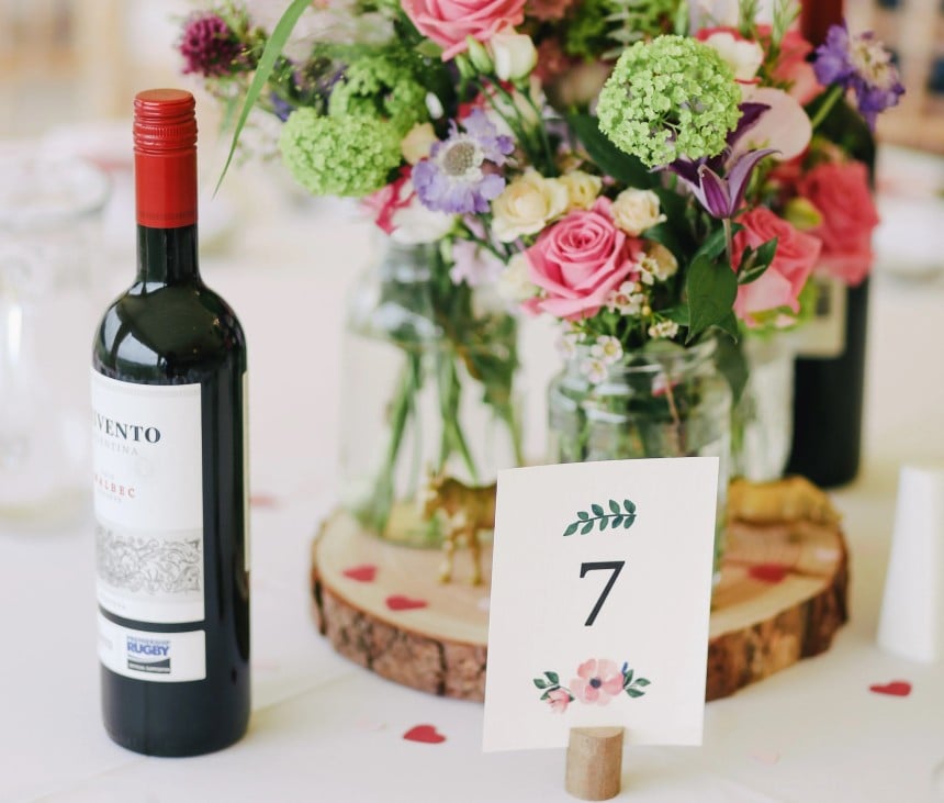 numéro de table décoration mariage