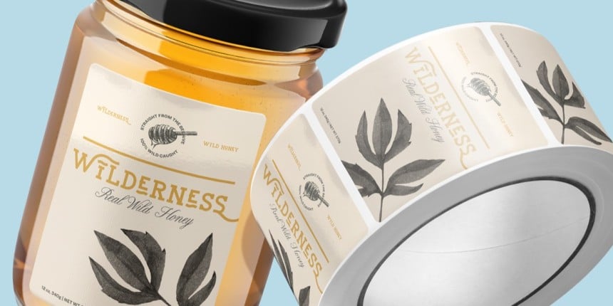 Rouleaux d'étiquettes miel personnalisées
