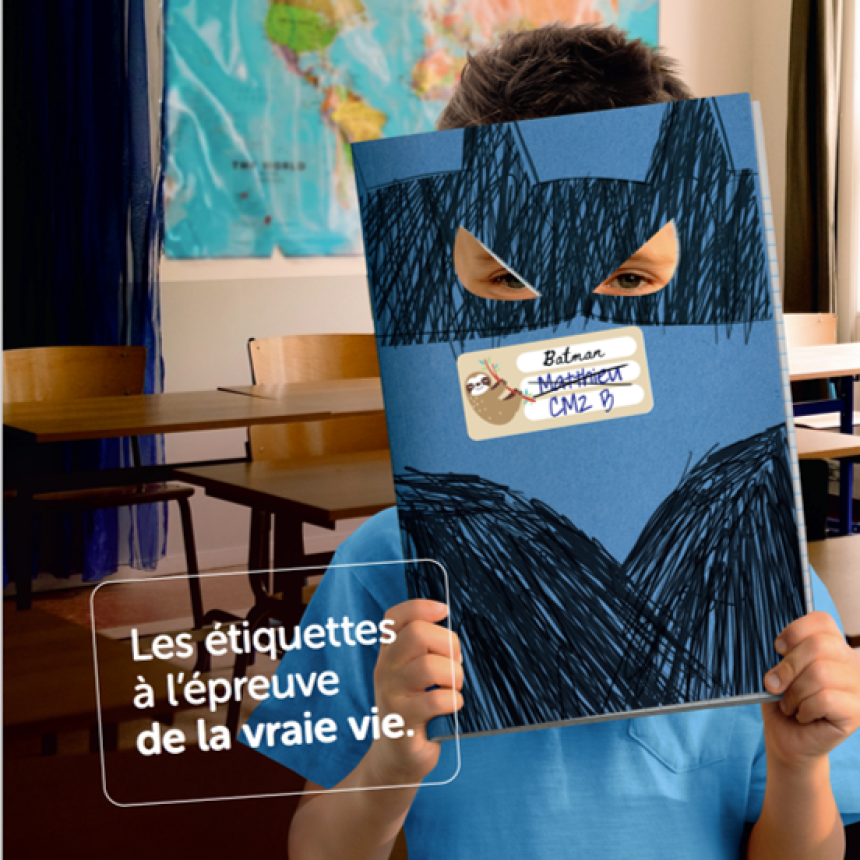 Etiquettes pour marquer les affaires pour l'école