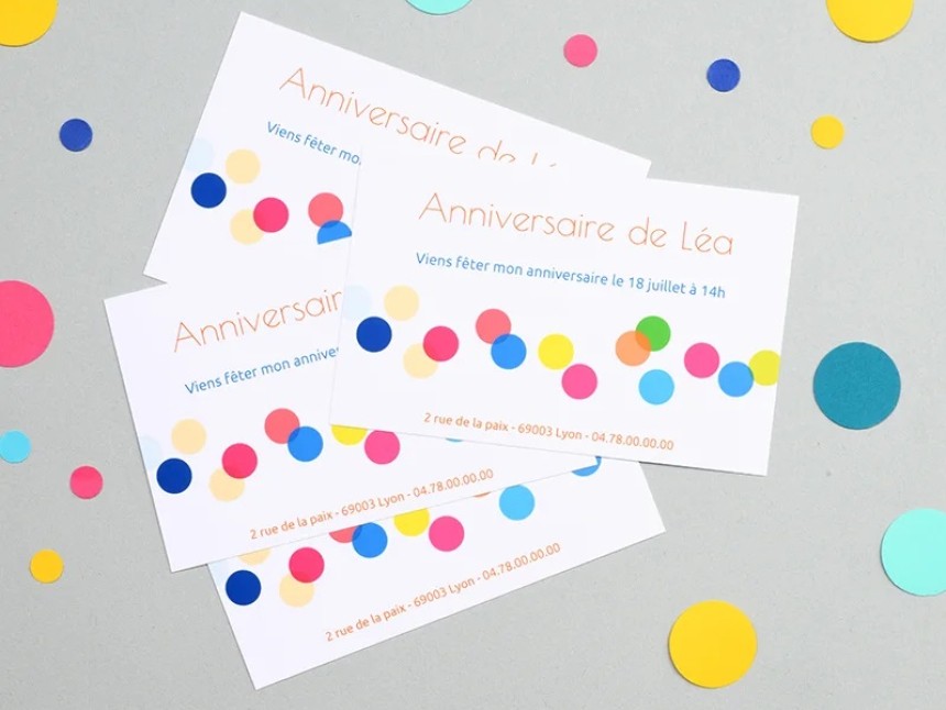 carton d'invitation anniversaire