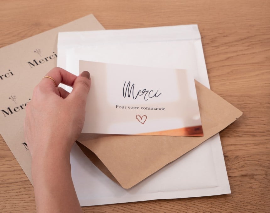 cartes de remerciements personnalisées