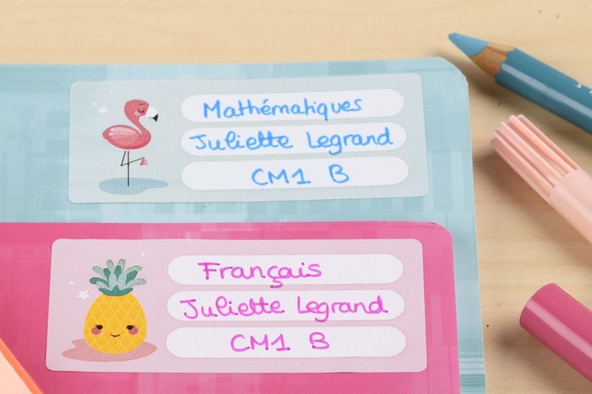 Etiquettes scolaires