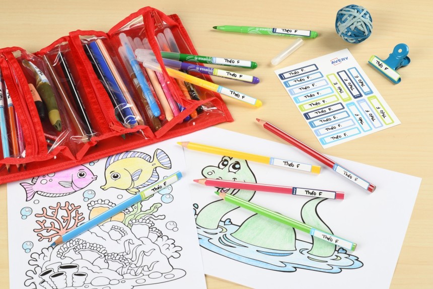 Marquage crayons et feutres