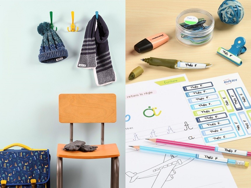 Etiquettes prénoms pour l'école