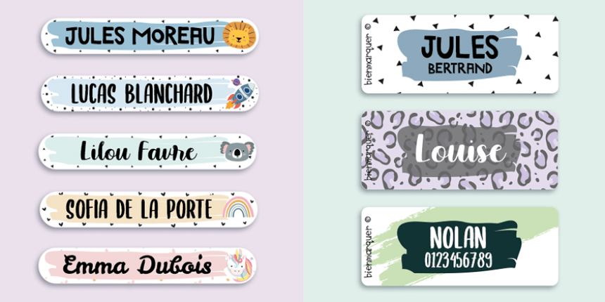 Etiquettes stylos personnalisées