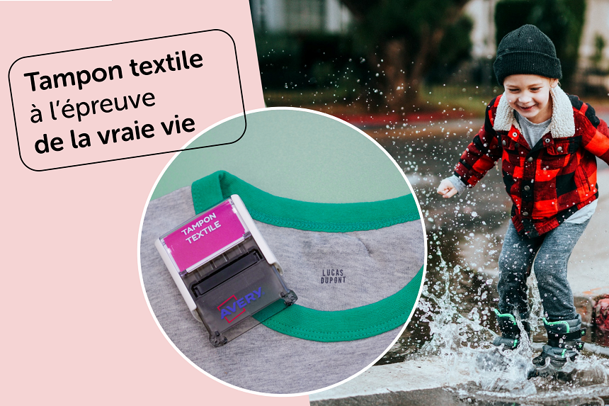 Tampon textile personnalisable pour enfant