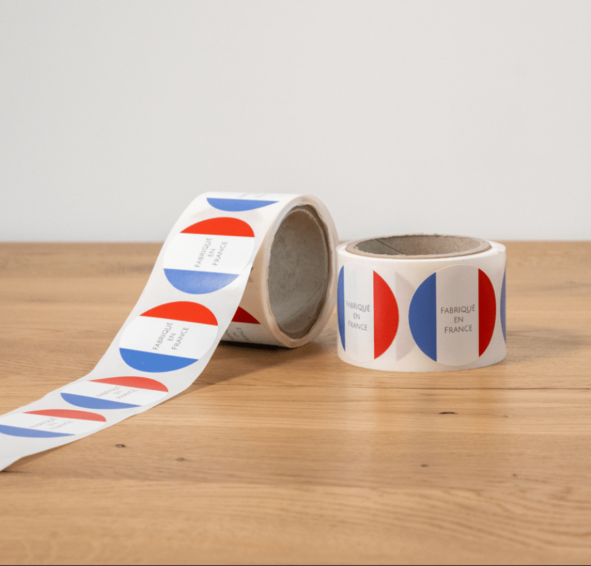étiquettes personnalisées en rouleaux